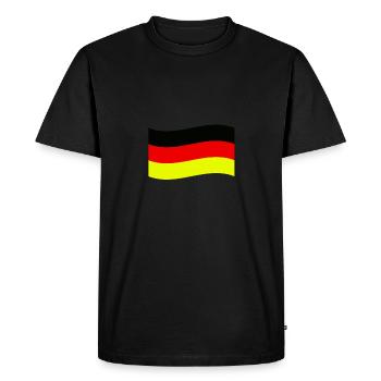 (drapeau allemand) - T-shirt Premium bio Homme - noir - Devant - Nico (187cm)