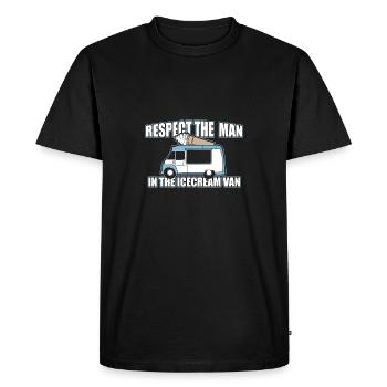 Respect Camion de glace Glaçons Glace Dessert - T-shirt Premium bio Homme - noir - Devant - Nico (187cm)