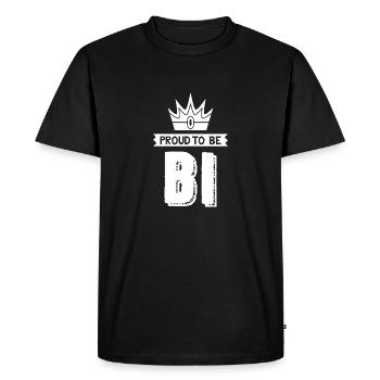 LGBT Bisexual - Bi - Bisexual Pride - Pride - Men's Premium Organic T-Shirt - black - Front - Nico (187cm)