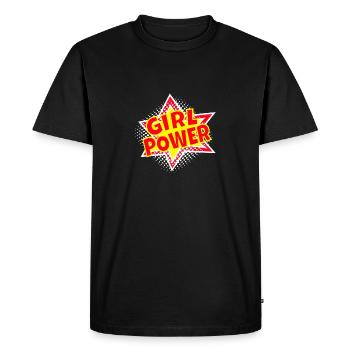 Girlwoman Powergirl superwoman de puissance de femme - T-shirt Premium bio Homme - noir - Devant - Nico (187cm)