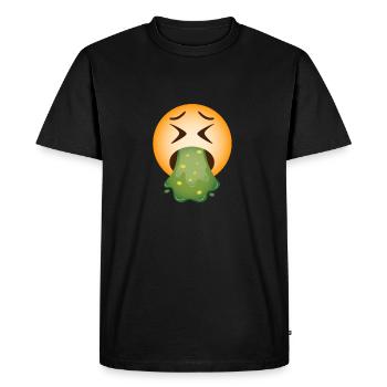 Puke Vomiting Handed Vomit Gift - Men's Premium Organic T-Shirt - black - Front - Nico (187cm)