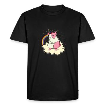 Drôle de cobaye doux animal cadeau animal - T-shirt Premium bio Homme - noir - Devant - Nico (187cm)