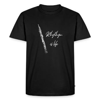 Oboe – Oboe Player – Rhythm – Life - Men's Premium Organic T-Shirt - black - Front - Nico (187cm)