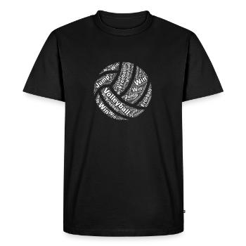 Cadeau de ballon de volleyball de sport de volleyball - T-shirt Premium bio Homme - noir - Devant - Nico (187cm)