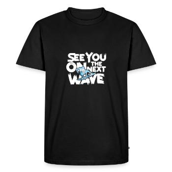 Surfers surfing sport kitesurfing boadyboarding beach - Men's Premium Organic T-Shirt - black - Front - Nico (187cm)
