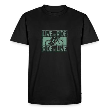 Cyclisme Vie pour faire du vélo - T-shirt Premium bio Homme - noir - Devant - Nico (187cm)