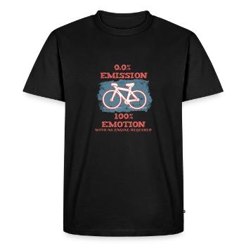 Bicycle Cycling Ecological Emission Emotion Gift - Men's Premium Organic T-Shirt - black - Front - Nico (187cm)