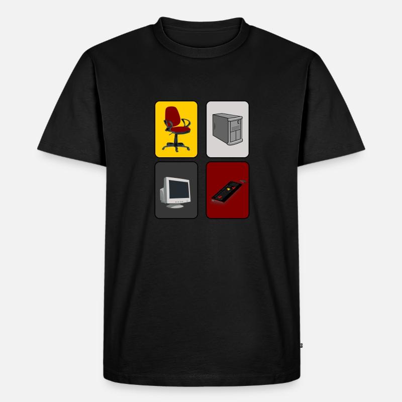 PC-Zocker - Männer Premium Bio T-Shirt - Schwarz
