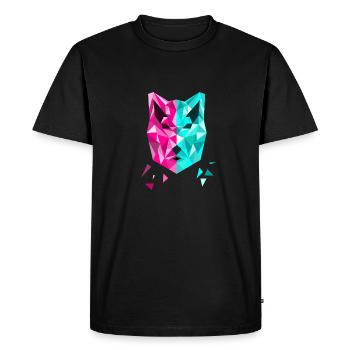 Chien bicolore - animal - T-shirt Premium bio Homme - noir - Devant - Nico (187cm)
