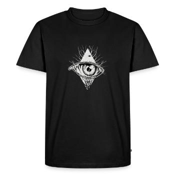 Œil - T-shirt Premium bio Homme - noir - Devant - Nico (187cm)