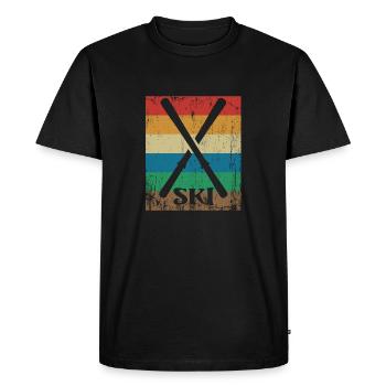 Ski Winter Mountains Apres Ski - Men's Premium Organic T-Shirt - black - Front - Nico (187cm)
