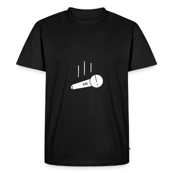 Mic Drop Funny Performer Comedian Rapper Un cadeau cool - T-shirt Premium bio Homme - noir - Devant - Nico (187cm)
