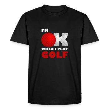 Golf Balle Club sport sport cadeau - T-shirt Premium bio Homme - noir - Devant - Nico (187cm)