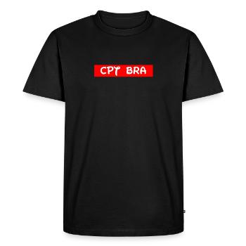Capitaine Bra / Capitaine Bra - T-shirt Premium bio Homme - noir - Devant - Nico (187cm)