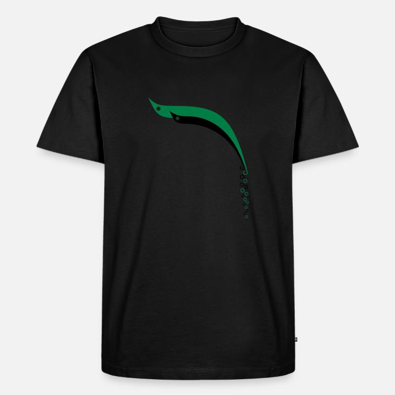 Bubble Fish - Männer Premium Bio T-Shirt - Schwarz