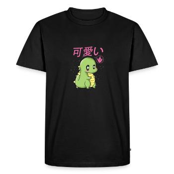 Kawaii Dino T-Rex cadeau mignon et mignon - T-shirt Premium bio Homme - noir - Devant - Nico (187cm)
