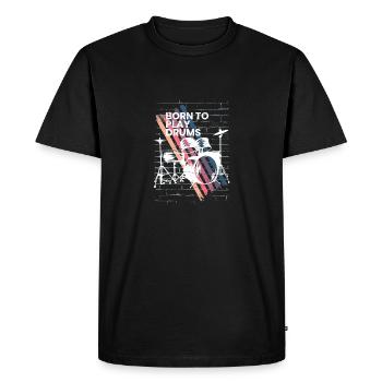 Batterie Cadeau Batteur Percussions - T-shirt Premium bio Homme - noir - Devant - Nico (187cm)