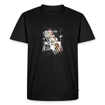 Drums Gift Drummer Percussion - Men's Premium Organic T-Shirt - black - Front - Nico (187cm)