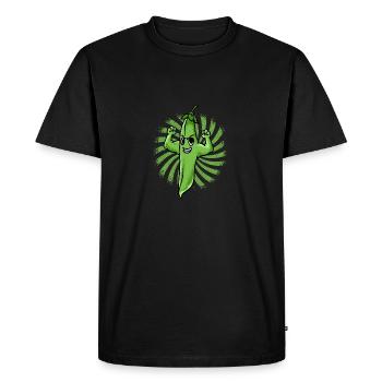 Cadeau végétarien végétarien aux haricots verts - T-shirt Premium bio Homme - noir - Devant - Nico (187cm)