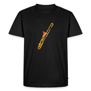Trombone Jazz Gift Instrument Musical Vintage - T-shirt Premium bio Homme - noir - Devant - Nico (187cm)