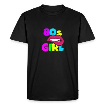 Costume des années 80 années 80 cadeau des lèvres des années 80 - T-shirt Premium bio Homme - noir - Devant - Nico (187cm)