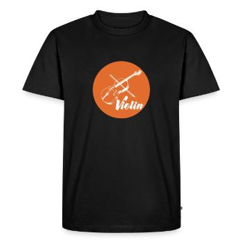 Violon - Violon - Violoniste - Cadeau - T-shirt Premium bio Homme - noir - Devant - Nico (187cm)