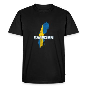 Suède Sverige - T-shirt Premium bio Homme - noir - Devant - Nico (187cm)