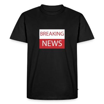 Dernières nouvelles - T-shirt Premium bio Homme - noir - Devant - Nico (187cm)