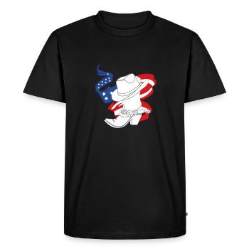 Linedance - Linedancer - Bottes Cowboy Pays - T-shirt Premium bio Homme - noir - Devant - Nico (187cm)