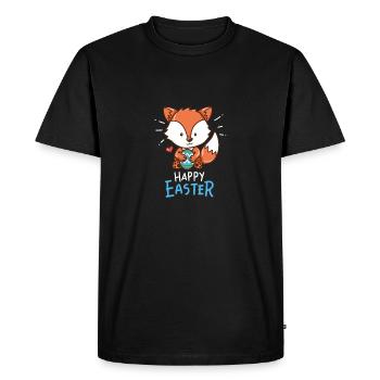 Fox - Vixen - Easter - Happy Easter - Gift - Men's Premium Organic T-Shirt - black - Front - Nico (187cm)