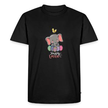 Elephant - Elephants - Easter - Happy Easter - Men's Premium Organic T-Shirt - black - Front - Nico (187cm)