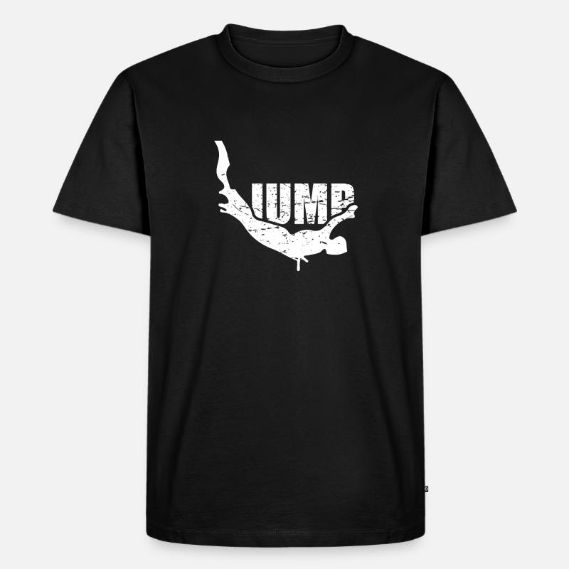 Bungee Jumping - Männer Premium Bio T-Shirt - Schwarz