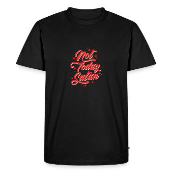 Drôle Pas Aujourd'hui Satan Pas Satan Cadeau Aujourd'hui - T-shirt Premium bio Homme - noir - Devant - Nico (187cm)