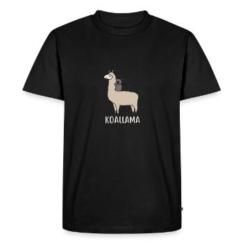 Cadeau drôle d'alpaga Koallama Lama Koala - T-shirt Premium bio Homme - noir - Devant - Nico (187cm)