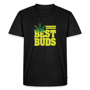 Beste toppen - Mannen Premium Bio T-shirt - zwart - Voor - Nico (187cm)