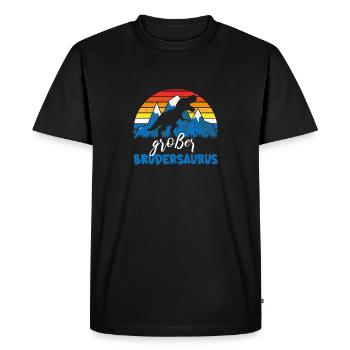 T Shirt Big Brother Dino Brothersaurus - Men's Premium Organic T-Shirt - black - Front - Nico (187cm)