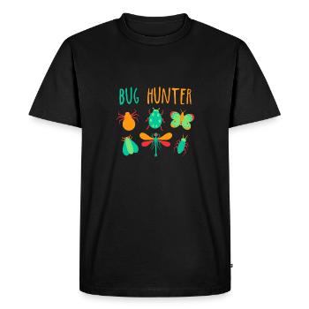 Bug Hunter beetle collectionneur design cadeau enfants - T-shirt Premium bio Homme - noir - Devant - Nico (187cm)