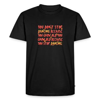 Professeur de danse danse danseuse cadeau d'école de danse - T-shirt Premium bio Homme - noir - Devant - Nico (187cm)