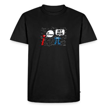 Math T-Shirt Funny Pi Be Rational - Men's Premium Organic T-Shirt - black - Front - Nico (187cm)