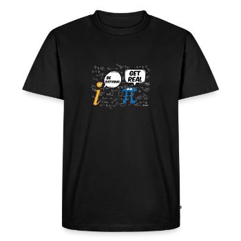 Math T-Shirt Funny Pi Be Rational - Men's Premium Organic T-Shirt - black - Front - Nico (187cm)