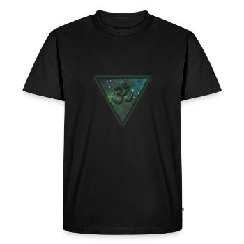 Goa Om Psytrance Psychedelic Gift - Men's Premium Organic T-Shirt - black - Front - Nico (187cm)