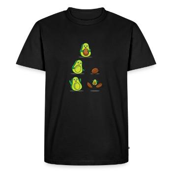 Avocado Mom for Pregnancy Mamacado Lovers - Men's Premium Organic T-Shirt - black - Front - Nico (187cm)