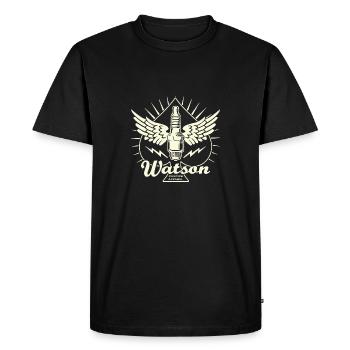 Watson Custom Apparel Bougie d'allumage Hot Rod punk - T-shirt Premium bio Homme - noir - Devant - Nico (187cm)