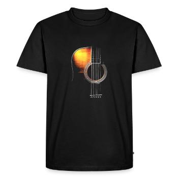 GUITAR ART music relax favorite best friend guitar - Men's Premium Organic T-Shirt - black - Front - Nico (187cm)