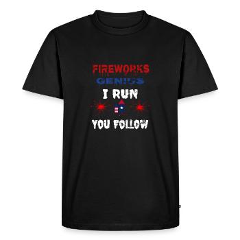 Fireworks Genius I Run You Suivez - T-shirt Premium bio Homme - noir - Devant - Nico (187cm)