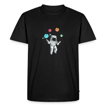 Astronaut Space Travel Planet Space Galaxy All - Men's Premium Organic T-Shirt - black - Front - Nico (187cm)
