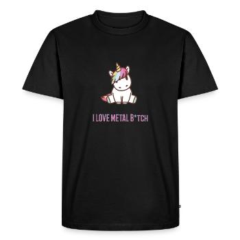 Licorne - T-shirt Premium bio Homme - noir - Devant - Nico (187cm)