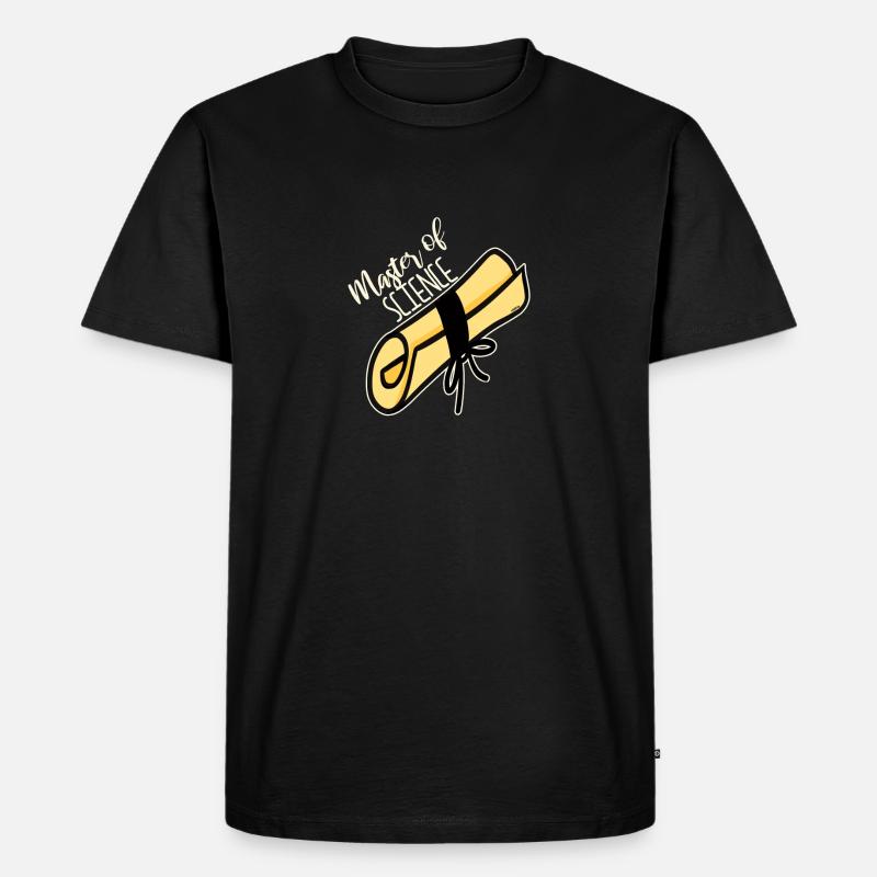 Master of Science Geschenk Abschluss - Männer Premium Bio T-Shirt - Schwarz