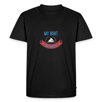 My Boat My Rules - T-shirt Premium bio Homme - noir - Devant - Nico (187cm)