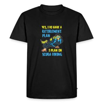 Funny Diving Scuba Dive Plan de retraite plongeurs - T-shirt Premium bio Homme - noir - Devant - Nico (187cm)